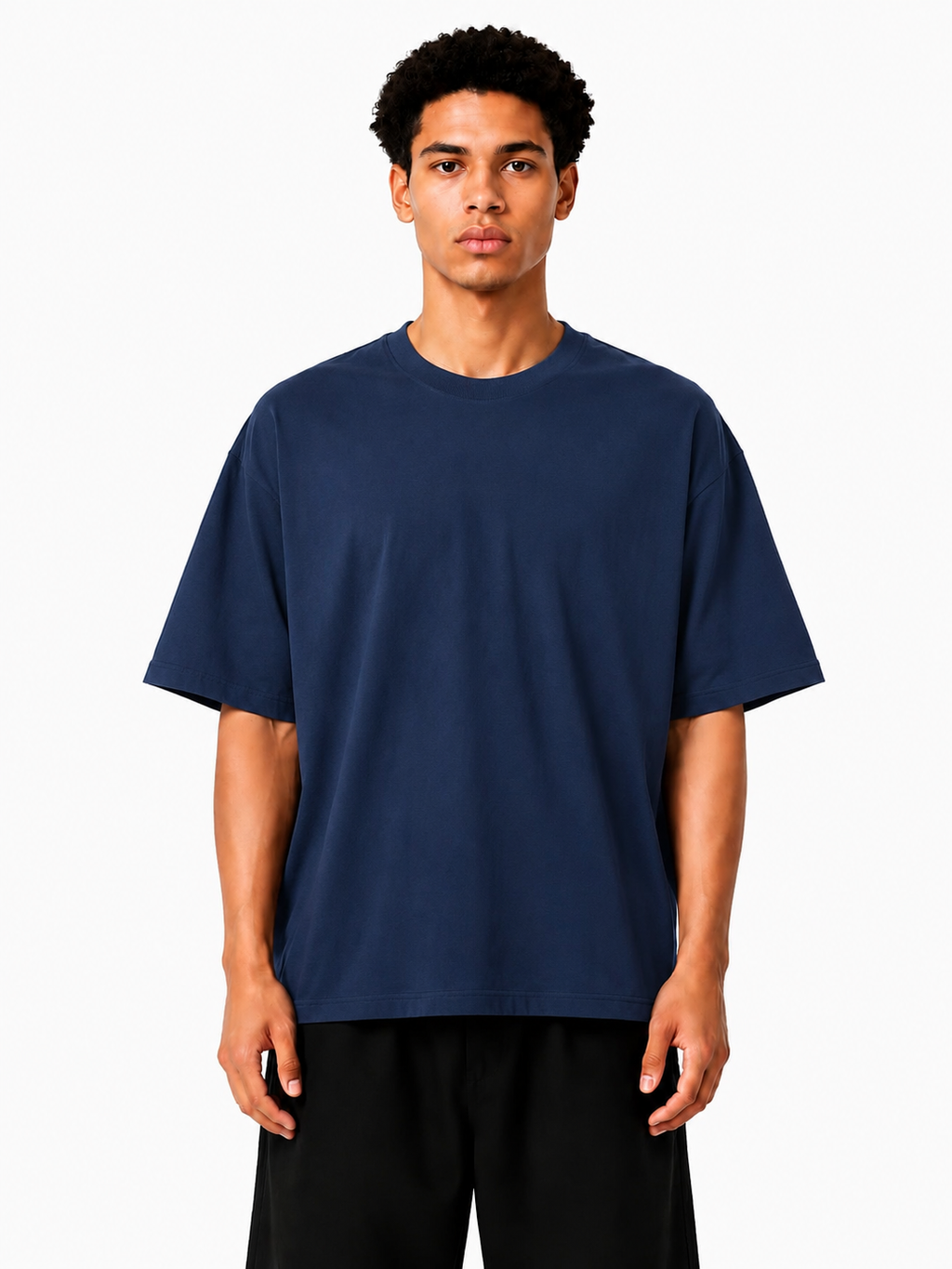 Essential Boxy Tee — Navy