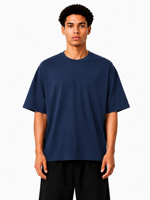 Essential Boxy Tee — Navy